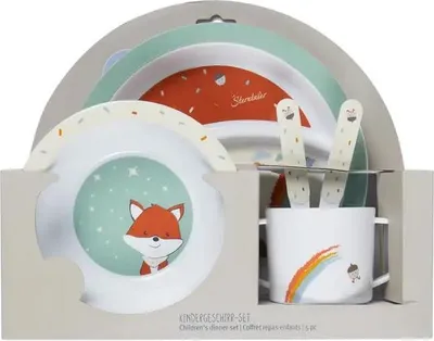 Produktbild von Sterntaler 6802533, Toddler dinner set, Blau, Grün, Orange, Rot, Weiß, Polypropylen (PP), Junge, 100 mm, 235 mm
