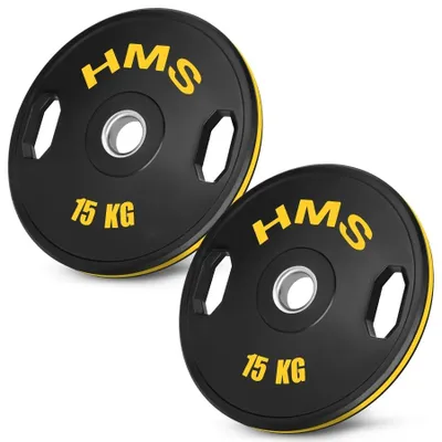 Produktbild von HMS 2x15kg Olympische Gummierte Hantelscheiben