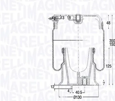 Obrázek produktu pro Pružinové měchy, vzduchové odpružení MAGNETI MARELLI 030607020185