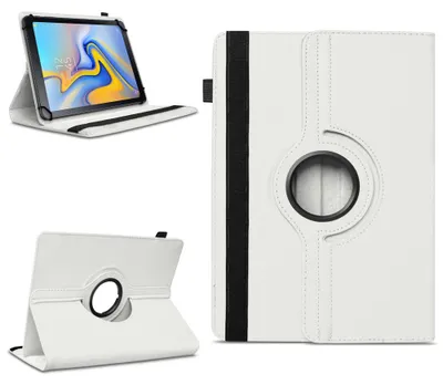 Produktbild von Tablet Hülle für Samsung Galaxy Tab A 10.5 2018 Tasche Schutzhülle 360° DrehbarFarben:Weiss