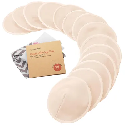 Produktbild von KeaBabies 14-Pack Stilleinlagen Waschbar (Bare Beige, L 12.7cm) – 14pk-bare Beige