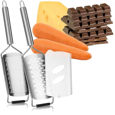 Immagine prodotto di Set di 2 grattugie in acciaio inossidabile per verdure e formaggio