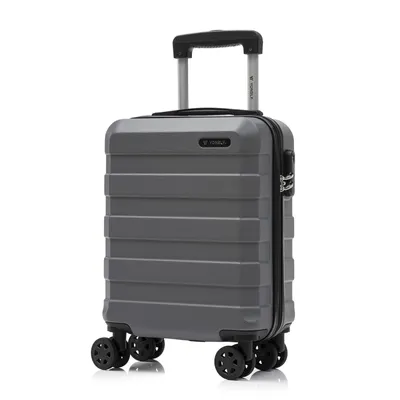 Produktbild von Koffer Trolley Reisekoffer Suitcase, Rollkoffer Handgepäck ,mit 4 Rollen360°, Hartschalenreisekoffer, Zahlenschloss, Weicher Gummigriff(S, Grau)