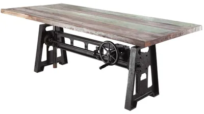 Immagine prodotto di MASSIVMOEBEL24 | tavolo da pranzo in legno di Legno riciclato 220x100x75 multicolore laccato INDUSTRIAL #24
