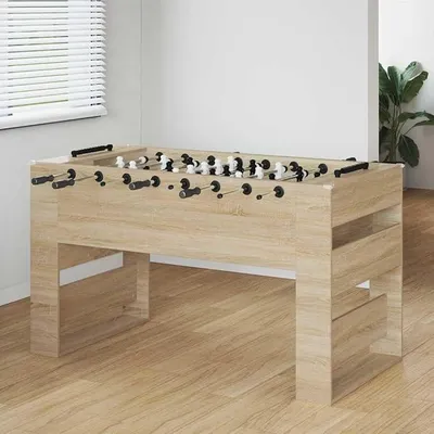 Produktbild von Kicker-Tisch Weiß 146,5 x 74 x 85 cm Spieltisch für Zuhause mit 8 Spielstangen und 22 Figuren, Stabiler Tischkicker für Erwachsene und Kinder