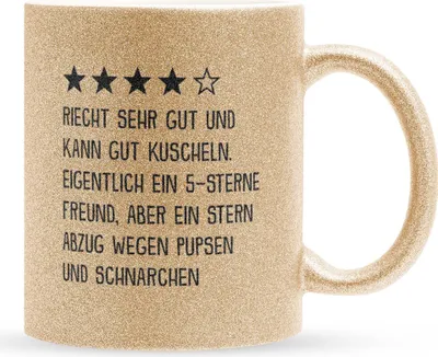 Produktbild von 22Feels Glitzertasse Gold Freund Geschenk Jahrestag für Ihn Valentinstag Männer 1 Jahr Weihnachten Geburtstag Beziehung Liebe Paar Kaffeetasse Haferl Geschenkidee Bürotasse