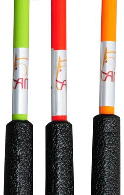Produktbild von AMKA Kontaktstock mit Seil für die Bodenarbeit  120 cm Reitstick  Finesse-Stick  Carrot Stick  Horsemanstick für Parelli Arbeit in Orange