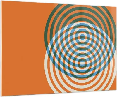 Produktbild von Bilder auf glas - Einteilig - Abstraktion Modern Kreise - 100x70cm - Glasbilder - Wandbilder - Bilder - Wanddekoration aus Glas - Glas Bilder - Wandbild auf Glas - GAA100x70-4448