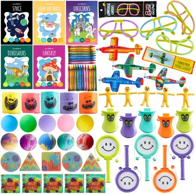 Productafbeelding van 60 cadeautjes voor kinderverjaardag, schoolzakje en vulling