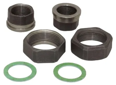 Produktbild von Pumpenverschraubungs-Set aus Temperguss schwarz, DN 25 (1 Zoll) IG x DN 40 (1 1/2 Zoll) IG