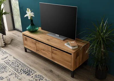 Produktbild von MASSIVMOEBEL24 TV-Board Wildeiche 153x55x54 natur geölt VILLANDERS #150