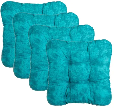 Produktbild von Omgoods – Set aus 4 weichen Sitzkissen in Türkis