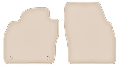 Produktbild von DURBAN Beige Velours-Fußmatten vorne für Seat Ibiza V Schrägheck (2017-)