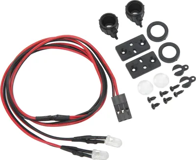 Zdjęcie produktu dla Reflektory RC LED High Simulation White Light Reflektor samochodowy RC z 2 plastikowymi podstawami dla 1/10 1/12 1/18 1/24 RC Car Round