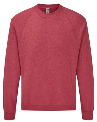 Productafbeelding van Fruit of the Loom - "Classic" sweatshirt voor heren/dames, uni, raglanmouwen, model LT2284 (maat M) (heiderood)