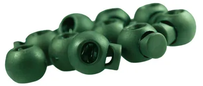 Produktbild von 10 Einloch Kordelstopper Kordelenden Kordelklemme rund 15x19mm, Farbwahl