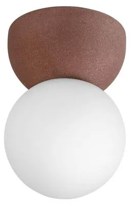 Produktbild von Nova Luce Deckenleuchte Zero G9 Rot Opal Glas Beton Ø8cm 9577016