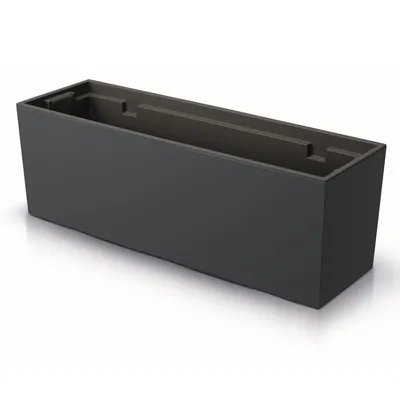 Obrázek produktu pro Květináč na okenní parapet antracitová Hladký 58 x 18 x 19,5 cm s Vložkou