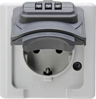 Produktbild von Kopp APWG Blue Electric 109856007 Schuko mit Zahlenschloss grau