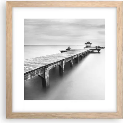 Produktbild von Gerahmtes Poster - Rahmen in heller Eiche - Thailand bucht strand brücke - 30x30 cm - Wand Bild - Wanddeko - Wandbilder - Wandposter - Bilderrahmen - Bilder - Kunstdruck - Wandbild - P2NAC30x30-2441