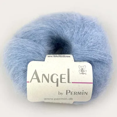Zdjęcie produktu dla Angel by Permin – luksusowa przędza z moheru i jedwabiu (70/30) (81 jasnoniebieski)