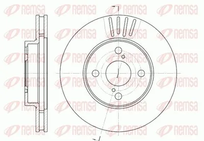 Produktbild von 2x REMSA Bremsscheibe 6742.10 vorne für TOYOTA COROLLA (ZZE12_ NDE12_ ZDE12_)