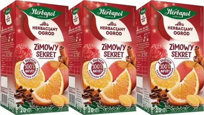 Produktbild von Herbapol Wintertee 60 Teebeutel - Früchte Kräuter Gewürze Winter Tee Mischung