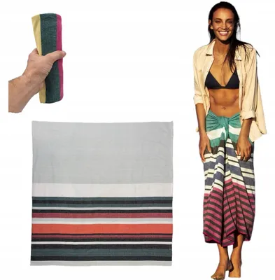 Produktbild von Yes Home Pareo Fouta Strand- und Saunatuch 100x100cm Baumwolle