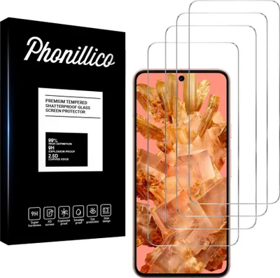 Immagine prodotto di Vetro temperato per Google Pixel 8 [4 pezzi] Pellicola protettiva antigraffio resistente Phonillico®