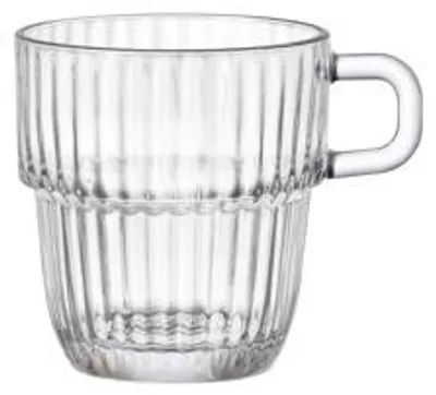 Produktbild von Bormioli Rocco Barshine stapelbare Tee- oder Kaffeetassen, 240 ml, transparent, 12 Stück
