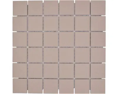 Immagine prodotto di Mosaico ceramico con superficie opaca in un delicato colore beige 30 x 30 cm , Mosaico ceramico beige per pareti e pavimenti