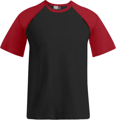 Obrázek produktu pro Promodoro 1060 | Pánské raglánové tričko - barva: černá/červená - velikost: XL