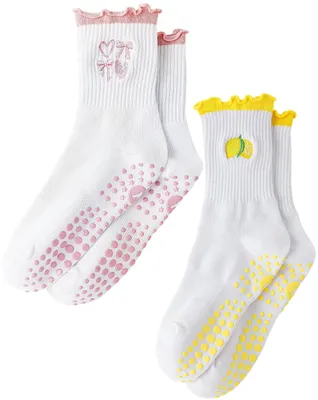 Productafbeelding van Schattige Pilates Sokken met Antislip Grip voor Dames