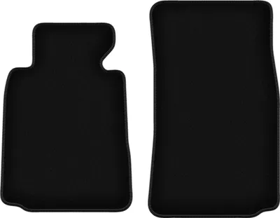 Produktbild von Wielganizator Velours-Autoteppiche vorne – passend für BMW 5 E39 (Limousine, Kombi, Touring, Bj. 1996-2004) –  schwarz, passgenau, mit Befestigungen set 2 Stk.