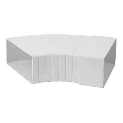 Produktbild von Europlast KLH15-60 – Horizontaler Flachkanalbogen aus Kunststoff, 110x55mm, 15-60°