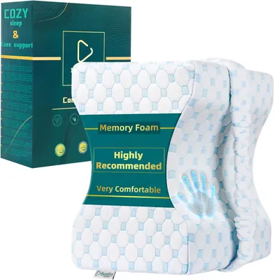 Produktbild von Kniekissen für Seitenschläfer, Memory-Schaum, waschbarer Bezug, zum Schlafen