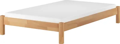 Produktbild von Einzelbett in Überlänge 120x220 Buche-Bettgestell Zubehör wählbar V-60.84-12-220Federholzrahmen und Matratze inkl.