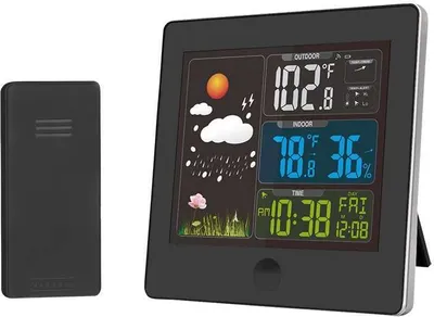 Produktbild von Solight Wetterstation, Farb-LCD, Temperatur, Luftfeuchtigkeit, RCC, schwarz