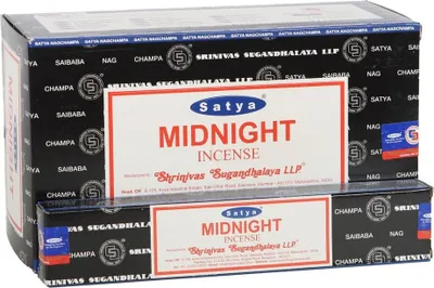Immagine prodotto di Satya - Bastoncini d'incenso "Midnight" confezione da 120 SD5303 (taglia unica) (Nero)