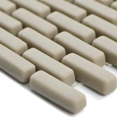 Produktbild von Glasmosaik Fliesen Kassandra Cream Brick Matt