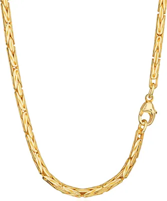 Produktbild von NKlaus Halskette 50cm Königskette rund 925 Silber Gelbgold vergoldet 3mm breit Collier 15114