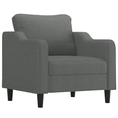 Immagine prodotto di vidaXL Poltrona grigio scuro 60 cm tessuto