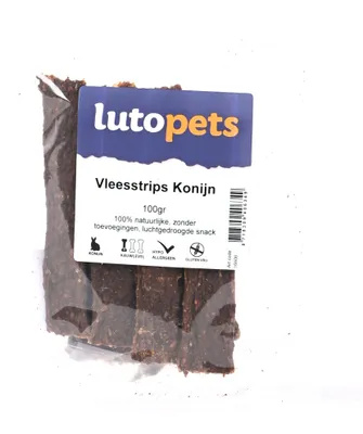 Produktbild von Lutopets Fleischstreifen Kaninchen – 100 g – Hundesnacks mit Kaninchen