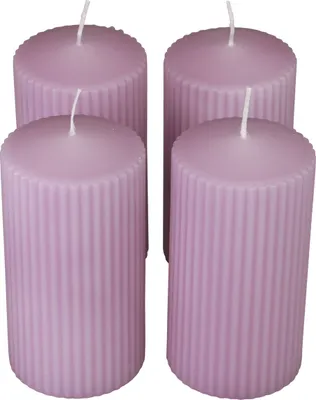 Produktbild von Rillenkerzen für Adventskranz und kreative Tischdekoration, 4 Stück