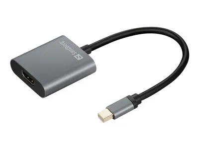 Produktbild von Sandberg Adapter MiniDP1.4>HDMI2.0 4K60, Mini DisplayPort, HDMI Typ A (Standard), Männlich, Weiblich, 3840 x 2160 Pixel, 6 Gbit/s