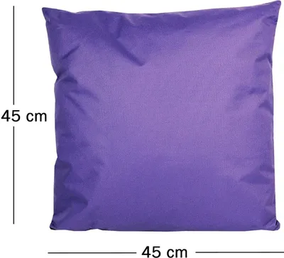 Produktbild von JACK 1x 45x45cm Outdoor Lounge Kissen Dekokissen inkl. Füllung Wasserabweisend Sitzkissen Garten Stuhl Lotus Effekt, Farbe:Lila