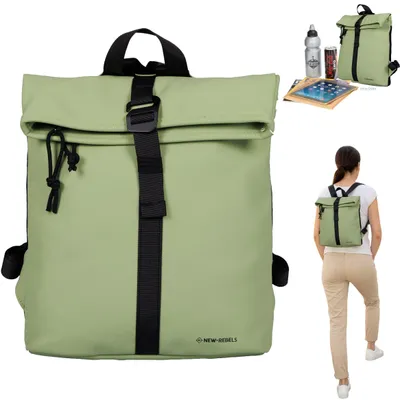 Produktbild von Rucksack Damen klein New Rebels Mart small Damenrucksack Handtasche Daypack Outdoor Freizeitrucksack Tasche Büro Freizeit 51 1255 81 Salbei Grün +e
