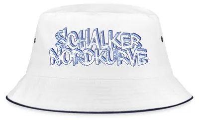 Produktbild von Spreadshirt Schalke Nordkurve Fußball Sport Fischerhut, S/M (Caps), Weiß/Navy