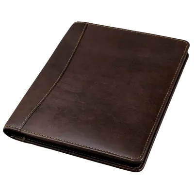 Produktbild von Alassio Schreibmappe "MONACO" A5 Leder dunkelbraun antik