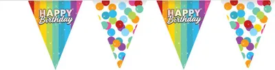 Produktbild von Folat bv vlaggenlijn Regenbogen Alles Gute zum Geburtstag, 6mtr.